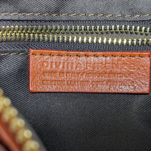 Divina Firenze Genuine Leather Crossbody Bag Made In Italy - Picture 3 of 14